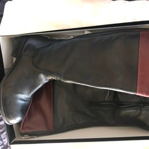 Black and Burgundy Boots